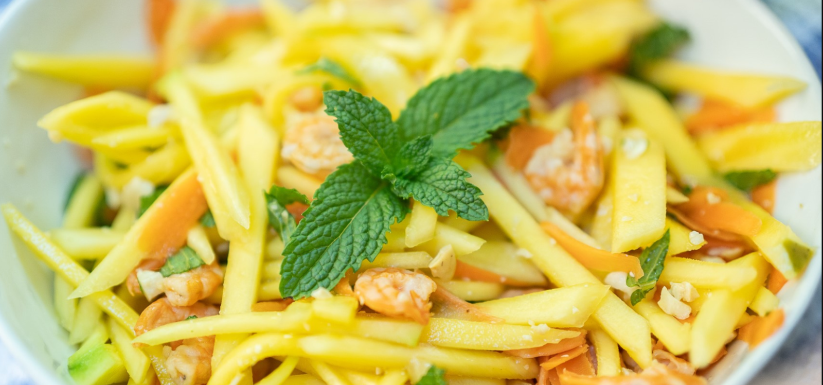 So yummy starter, the mango salad